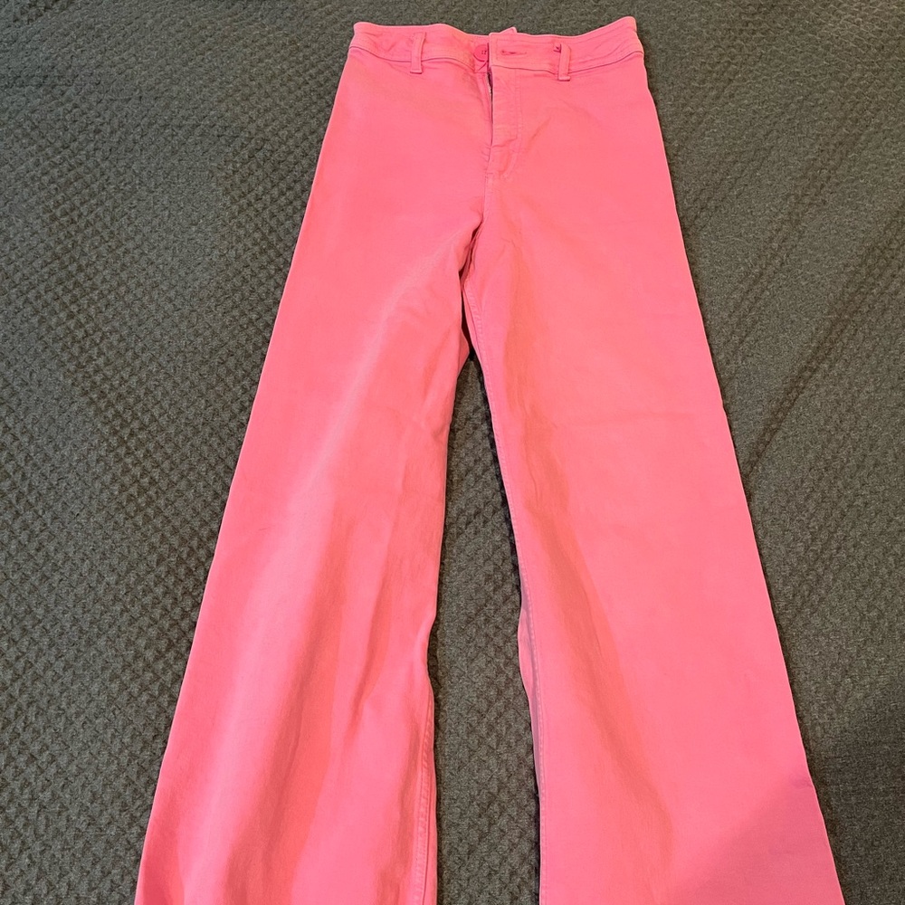 Zara Women's Flare Pink Jeans